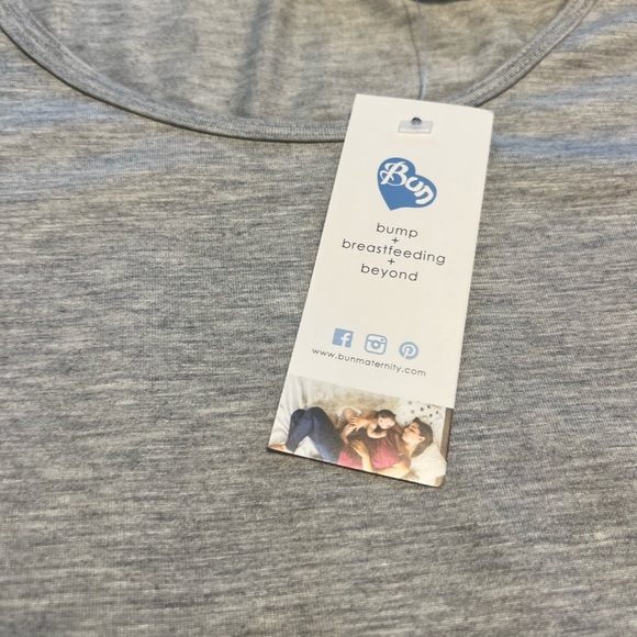 Bun Maternity Heather gray Nursing Tank New size extra large - Picture 3 of 6